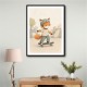 Fox Skateboard Childrens Wall Art Print