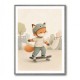 Fox Skateboard Childrens Wall Art Print