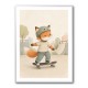 Fox Skateboard Childrens Wall Art Print