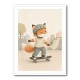 Fox Skateboard Childrens Wall Art Print