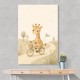 Giraffe Cyclist Childrens Wall Art Print