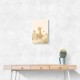 Giraffe Cyclist Childrens Wall Art Print