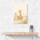 Giraffe Cyclist Childrens Wall Art Print