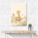 Giraffe Cyclist Childrens Wall Art Print