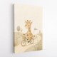 Giraffe Cyclist Childrens Wall Art Print