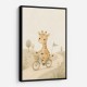 Giraffe Cyclist Childrens Wall Art Print