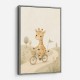 Giraffe Cyclist Childrens Wall Art Print
