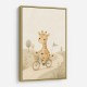 Giraffe Cyclist Childrens Wall Art Print