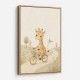 Giraffe Cyclist Childrens Wall Art Print