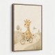 Giraffe Cyclist Childrens Wall Art Print