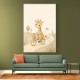 Giraffe Cyclist Childrens Wall Art Print