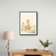Giraffe Cyclist Childrens Wall Art Print