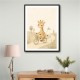 Giraffe Cyclist Childrens Wall Art Print