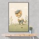 Golfing Tiger Childrens Wall Art Print