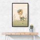 Golfing Tiger Childrens Wall Art Print