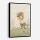 Golfing Tiger Childrens Wall Art Print