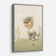 Golfing Tiger Childrens Wall Art Print