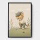 Golfing Tiger Childrens Wall Art Print