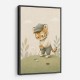 Golfing Tiger Childrens Wall Art Print