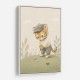 Golfing Tiger Childrens Wall Art Print