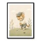 Golfing Tiger Childrens Wall Art Print