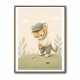 Golfing Tiger Childrens Wall Art Print