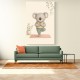 Koala Yoga Childrens Wall Art Print