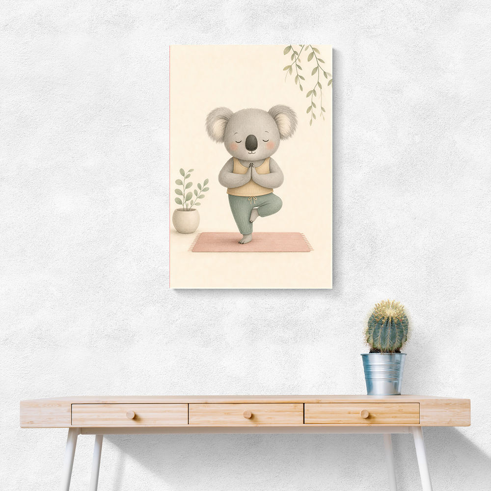 Koala Yoga Childrens Wall Art Print
