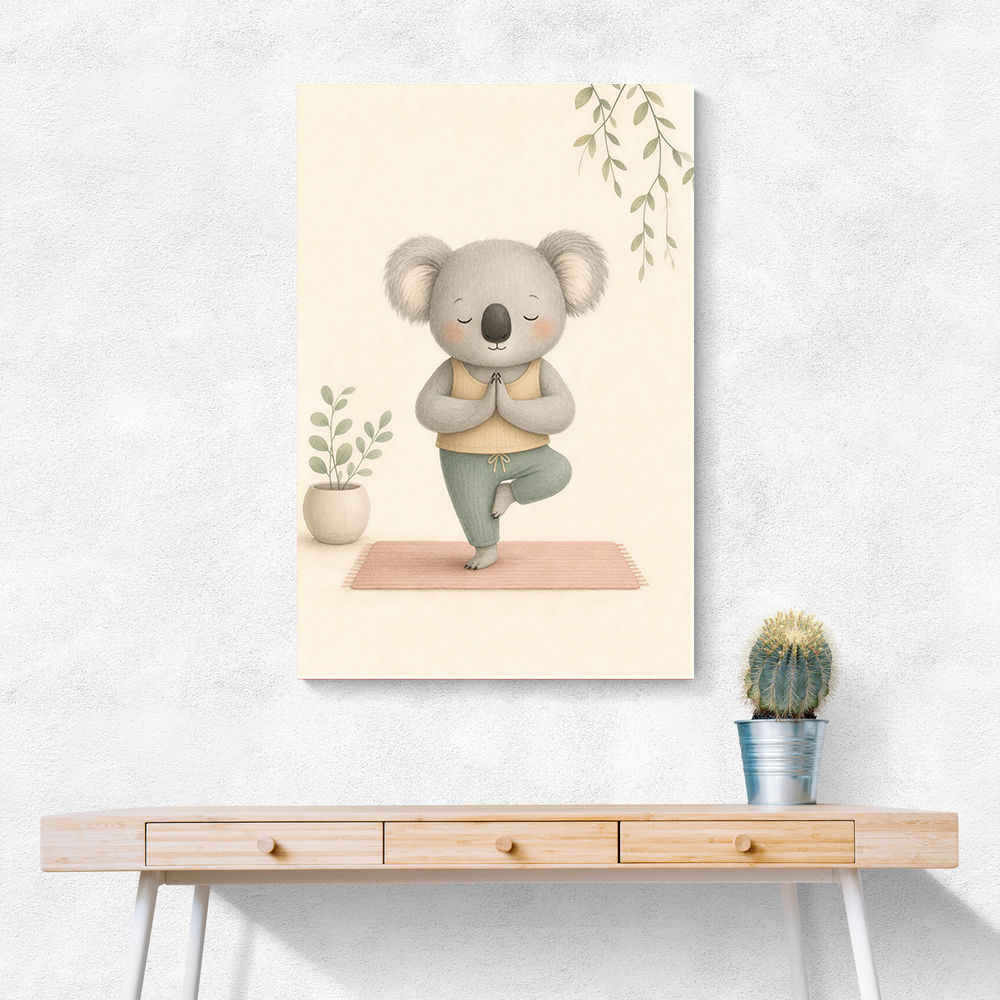 Koala Yoga Childrens Wall Art Print