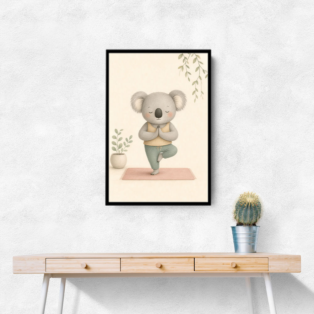 Koala Yoga Childrens Wall Art Print