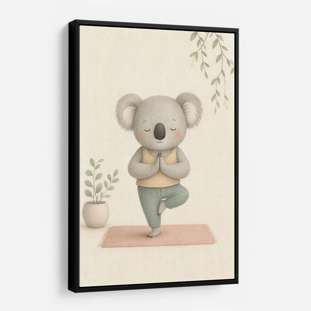 Koala Yoga Childrens Wall Art Print