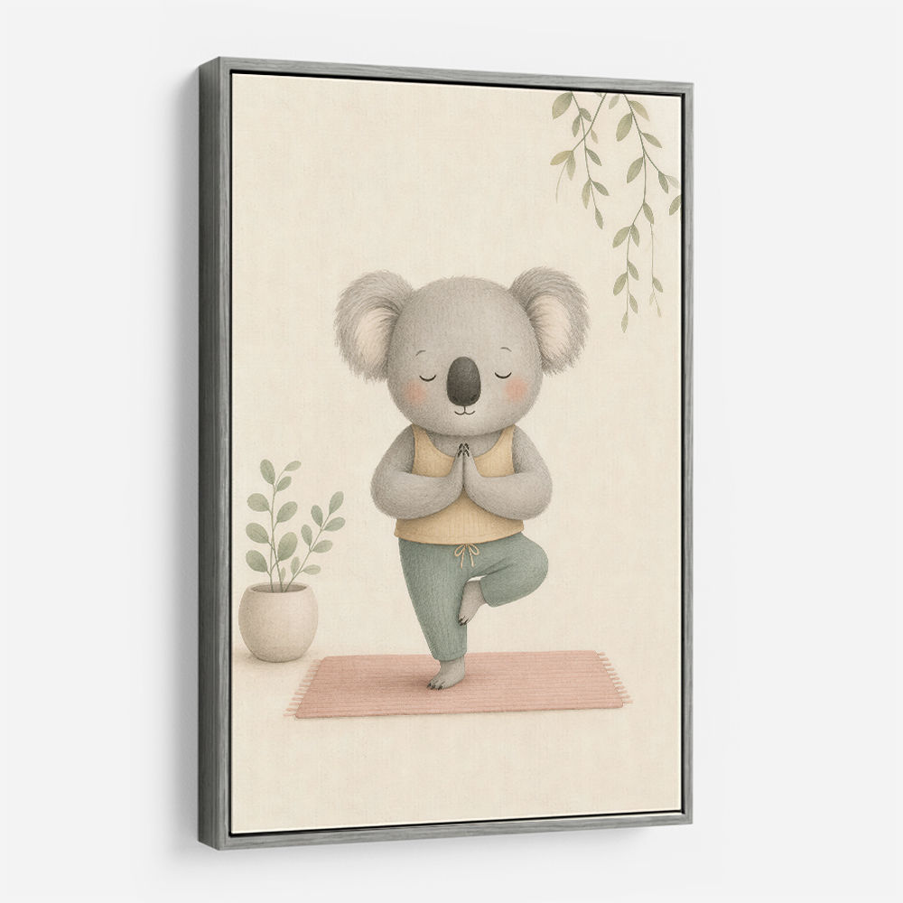 Koala Yoga Childrens Wall Art Print