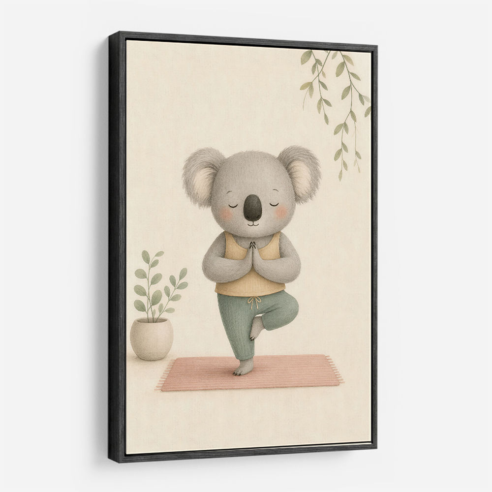 Koala Yoga Childrens Wall Art Print