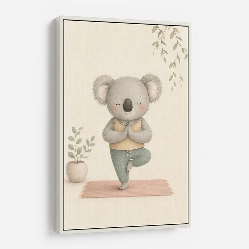 Koala Yoga Childrens Wall Art Print