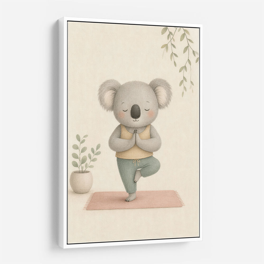 Koala Yoga Childrens Wall Art Print