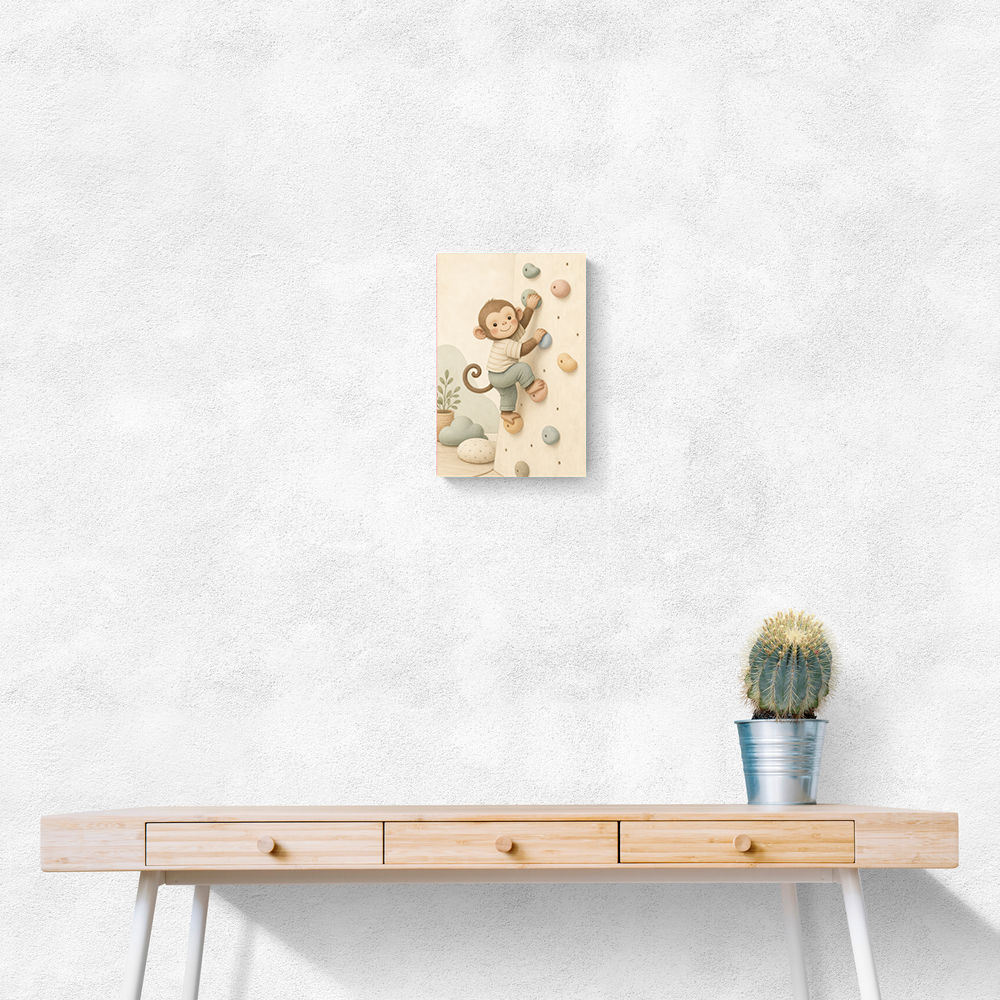 Monkey Climber Childrens Wall Art Print