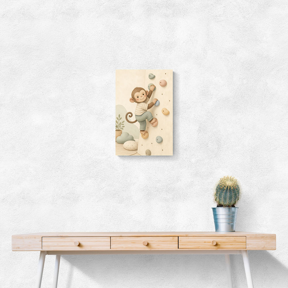 Monkey Climber Childrens Wall Art Print