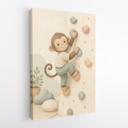 Monkey Climber Childrens Wall Art Print