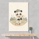 Panda Baseball Childrens Wall Art Print
