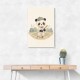 Panda Baseball Childrens Wall Art Print