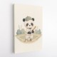 Panda Baseball Childrens Wall Art Print