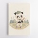 Panda Baseball Childrens Wall Art Print