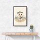 Panda Baseball Childrens Wall Art Print