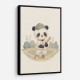 Panda Baseball Childrens Wall Art Print