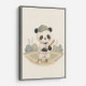 Panda Baseball Childrens Wall Art Print