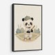 Panda Baseball Childrens Wall Art Print