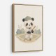 Panda Baseball Childrens Wall Art Print