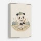 Panda Baseball Childrens Wall Art Print