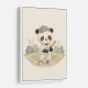 Panda Baseball Childrens Wall Art Print