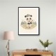 Panda Baseball Childrens Wall Art Print